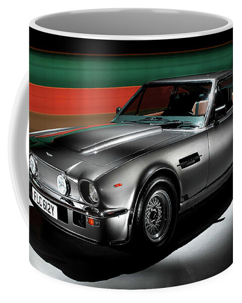 Aston Martin V8 Vantage Coffee Mug featuring the digital art Aston Martin V8 Vantage by Maye Loeser