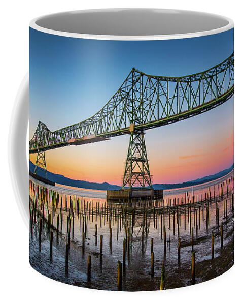 Astoria Coffee Mug featuring the photograph Astoria Megler Bridge by Walt Baker
