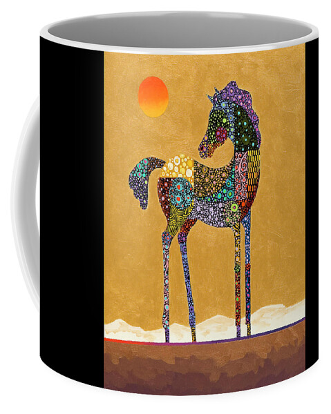 Equine Art Coffee Mug featuring the painting Astral by Bob Coonts