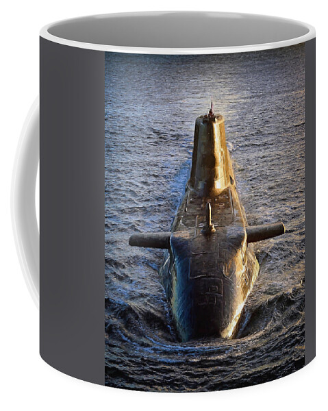 Astute Class Coffee Mug featuring the digital art Astute Class Submarine by Roy Pedersen