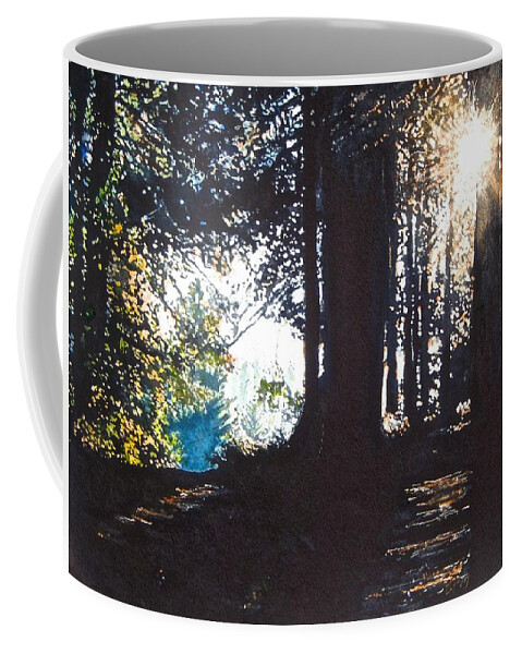 Landscape Coffee Mug featuring the painting At Sunset by Barbara Pease