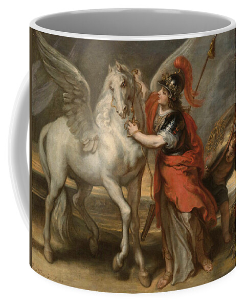 Theodoor Van Thulden Coffee Mug featuring the painting Athena and Pegasus by Theodoor van Thulden