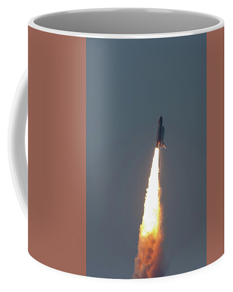 Space Coffee Mug featuring the photograph Atlantis Engines Blazing by Paul Rebmann