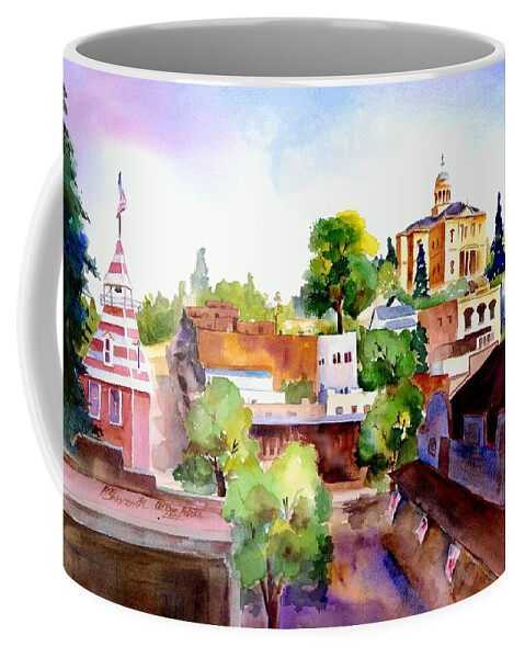 Auburn California Coffee Mug featuring the painting Auburn Old Town by Joan Chlarson