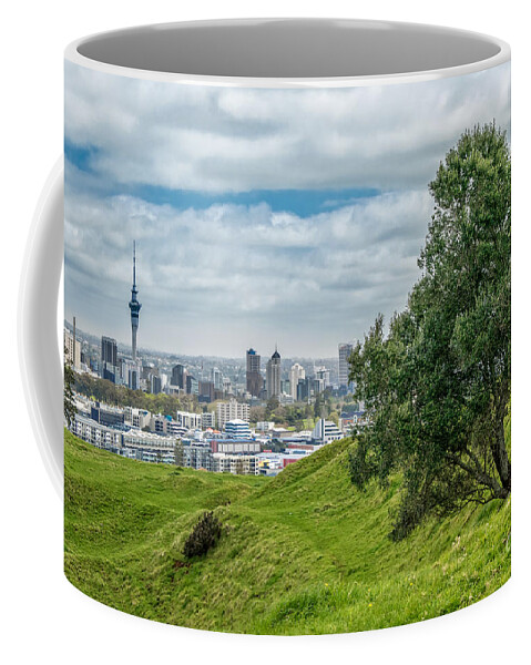 Auckland Coffee Mug featuring the photograph Auckland skyline by Martin Capek