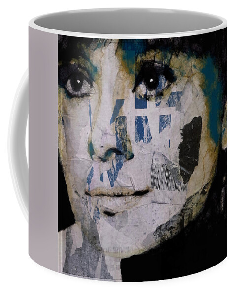 Audrey Hepburn British Coffee Mug featuring the mixed media Audrey Hepburn by Paul Lovering