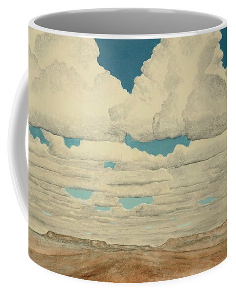 Rainy Season Coffee Mug featuring the painting August Sky by Kerry Beverly