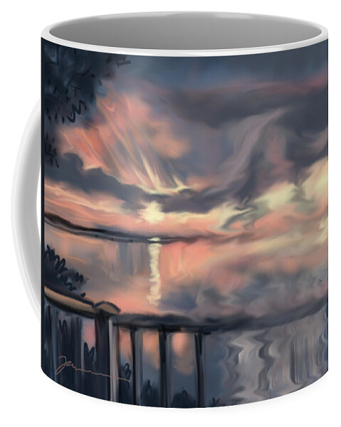 Plymouth Coffee Mug featuring the painting Aunt Jo by Jean Pacheco Ravinski