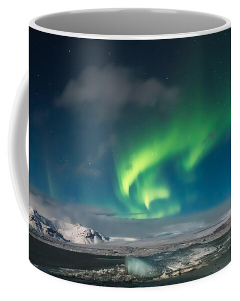 Aurora Borealis Coffee Mug featuring the photograph Aurora Borealis by Sue Leonard