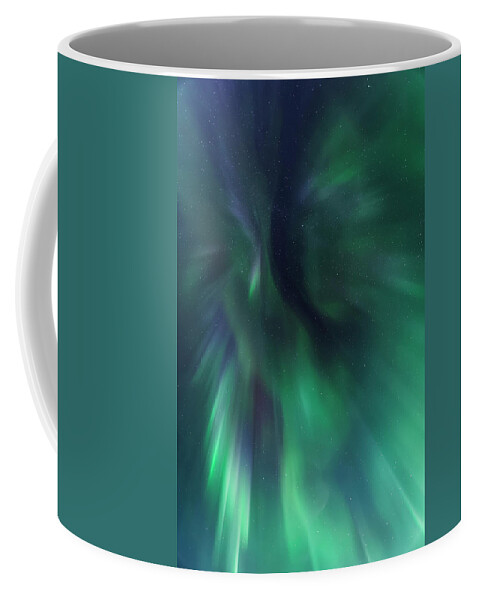 Aurora Borealis Coffee Mug featuring the photograph Aurora Kaleidoscope by Dan Jurak
