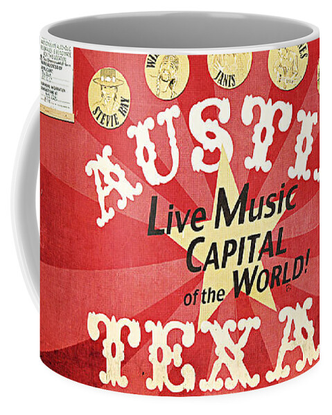 Austin Coffee Mug featuring the photograph Austin Live Music by Trish Mistric