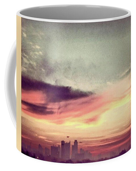 Sunrise Coffee Mug featuring the painting Austins Sunrise by Austin Baggett