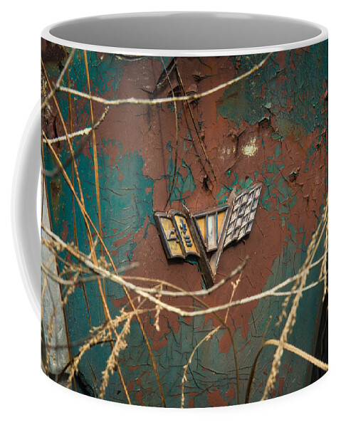 Emblem Coffee Mug featuring the photograph Automotive decay by Valerie Cason