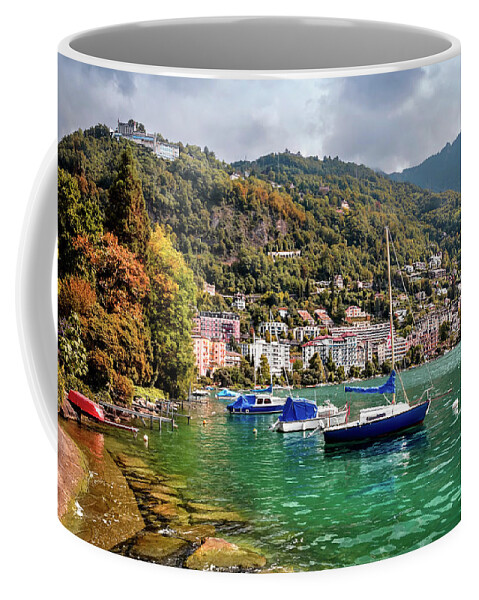 Montreux Coffee Mug featuring the photograph Autumn Approaches in Montreux Switzerland by Carol Japp