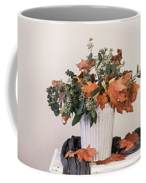 Leave Coffee Mug featuring the photograph Autumn Arrangement by Kim Hojnacki