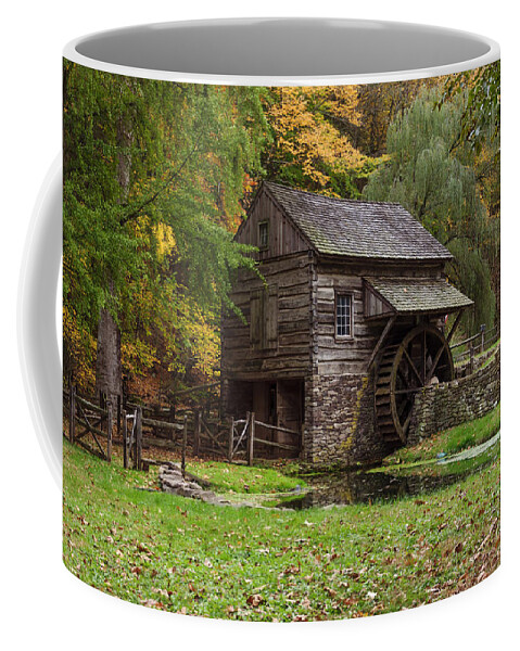 (architecture Or Architectural) Coffee Mug featuring the photograph Autumn at Cuttalossa Farm II by Debra Fedchin