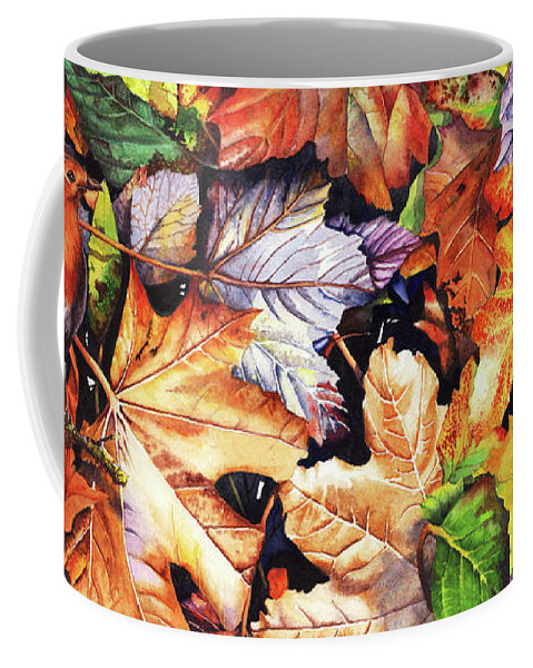 Robin Coffee Mug featuring the painting Autumn Blaze by Peter Williams