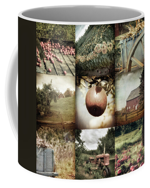 Autumn Collage Coffee Mug featuring the photograph Autumn Collage - Autumn in New England by Joann Vitali