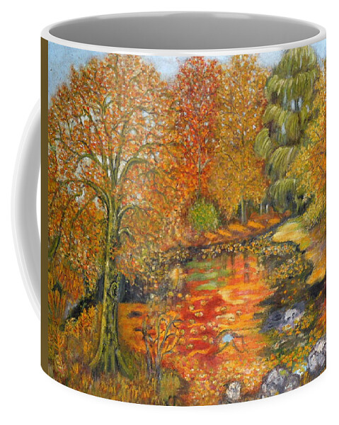 Trees Coffee Mug featuring the painting Autumn Colours by Greta Gartner