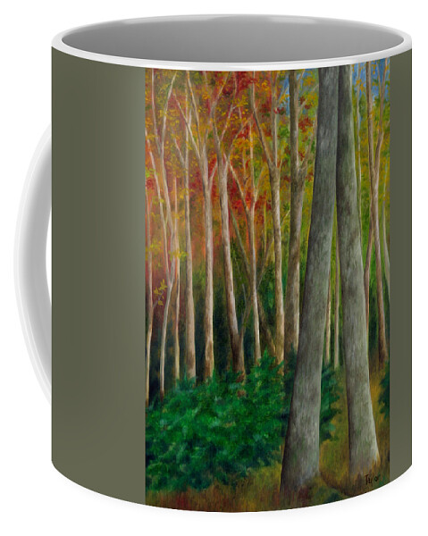 Autumn Coffee Mug featuring the painting Autumn Contrast by FT McKinstry