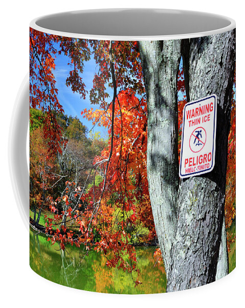 Autumn Coffee Mug featuring the photograph Autumn Fire and Ice Horizontal by Luke Moore