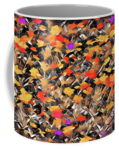 Autumn Leaves Coffee Mug featuring the digital art Autumn Fire by Phil Mancuso