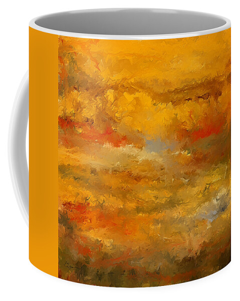 Autumn Coffee Mug featuring the painting Autumn Foliage Impressions by Lourry Legarde