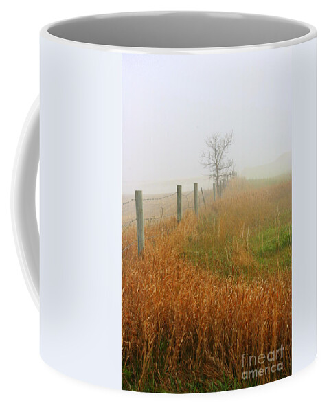Fall Foggy Morning Coffee Mug featuring the photograph Autumn Grasses by Julie Lueders 