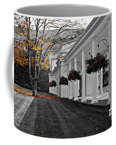 Black And White Coffee Mug featuring the photograph Autumn in Bath County Virginia by Eric Liller