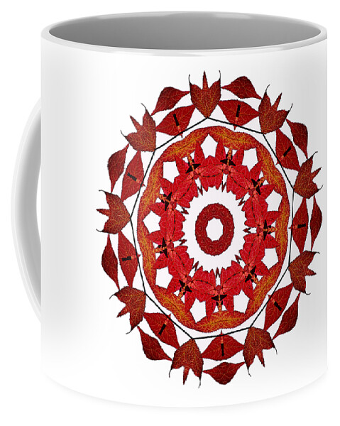 Photography Coffee Mug featuring the photograph Autumn Leaves Mandala by Kaye Menner by Kaye Menner