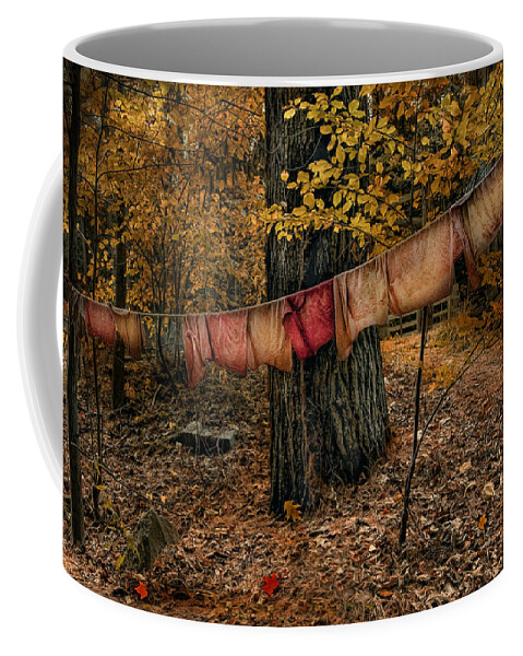 Autumn Coffee Mug featuring the photograph Autumn Linens by Robin-Lee Vieira
