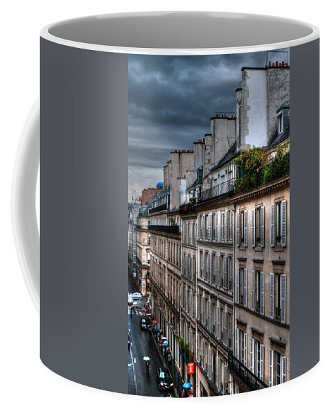 Europe Coffee Mug featuring the photograph Autumn Rain Paris France by Tom Prendergast