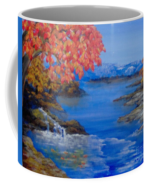 Trees Coffee Mug featuring the painting Autumn by Saundra Johnson