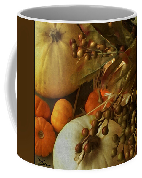 Orange Coffee Mug featuring the photograph Autumn Scene by Peggy Dietz