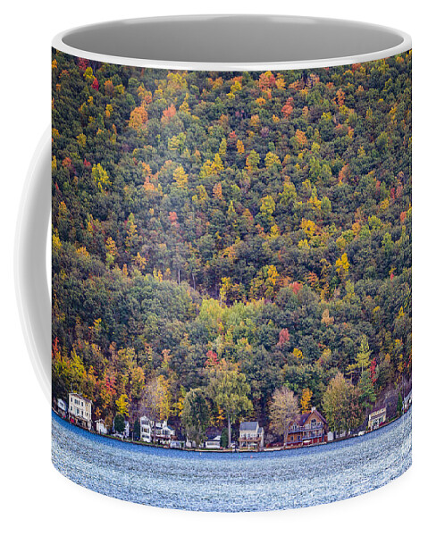 Autumn Coffee Mug featuring the photograph Autumn Waterside by Joann Long