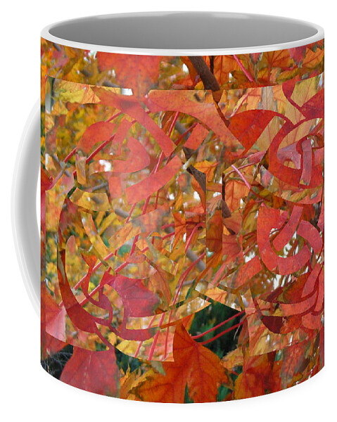 Orange Coffee Mug featuring the digital art Autumnal Celtic Celebration 2 by Laura Davis