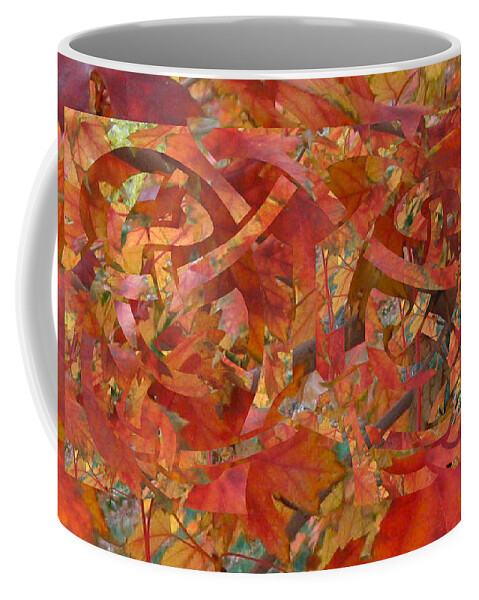 Orange Coffee Mug featuring the digital art Autumnal Celtic Celebration 3 by Laura Davis