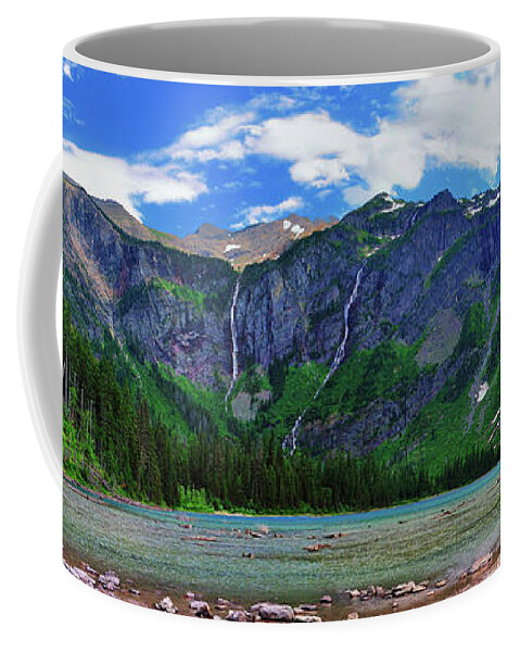 Glacier National Park Coffee Mug featuring the photograph Avalanche Lake Panorama by Greg Norrell