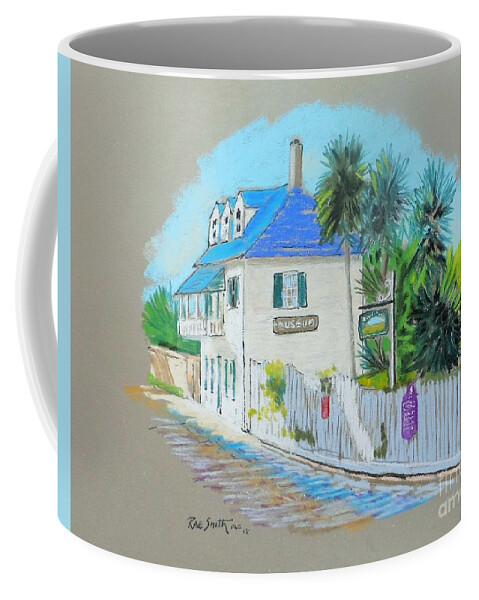 Pastlels Coffee Mug featuring the pastel Aviles St,St. Augustine ,Fla by Rae Smith PAC