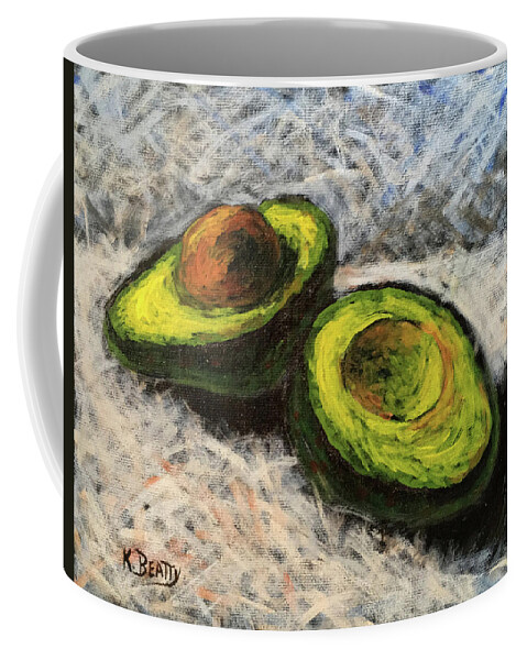 Painting Coffee Mug featuring the painting Avocado Study 1 by Karla Beatty