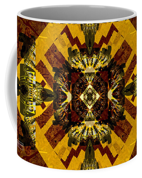 Abstract Coffee Mug featuring the digital art Aztec Temple by Jim Pavelle