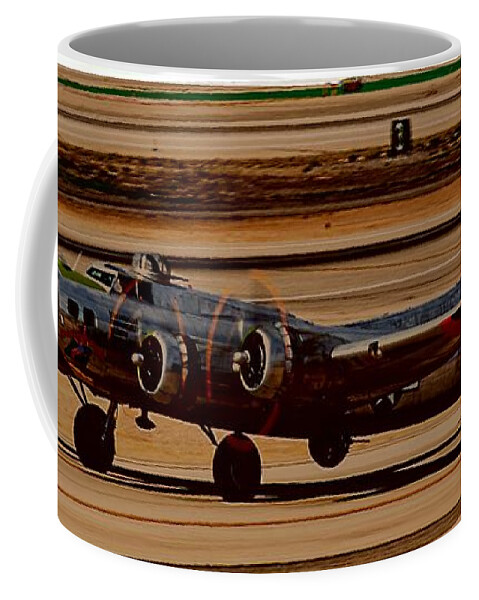 B-17 Coffee Mug featuring the photograph B-17 Bomber by Dart Humeston