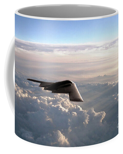 B2 Coffee Mug featuring the digital art B-2 Spirit by Airpower Art