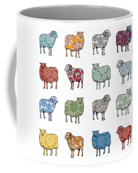 Sheep Coffee Mug featuring the digital art Baa Humbug by Sarah Hough