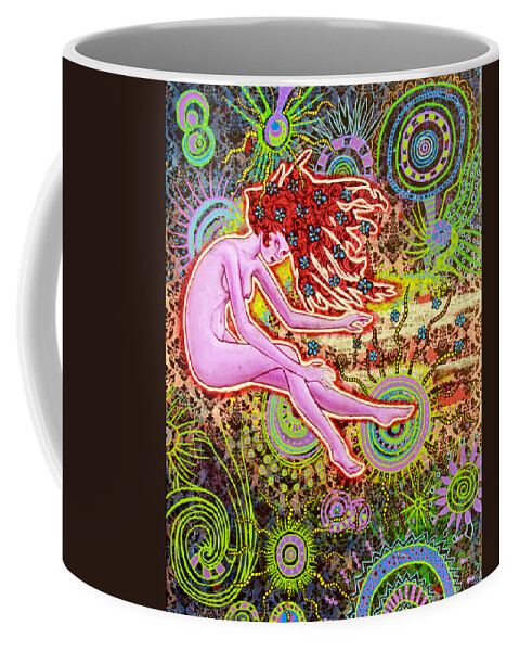 Fairy Coffee Mug featuring the painting Baby, Did You Forget To Take Your Meds? by Bobby Zeik