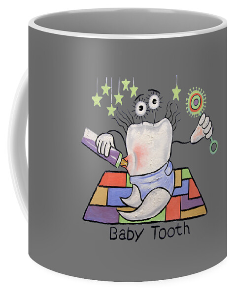 Baby Tooth T-shirts Coffee Mug featuring the painting Baby Tooth T-Shirt by Anthony Falbo