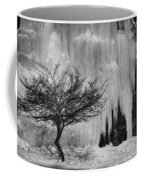 Snow Coffee Mug featuring the photograph Backdrop - Black and White by Amanda Jones