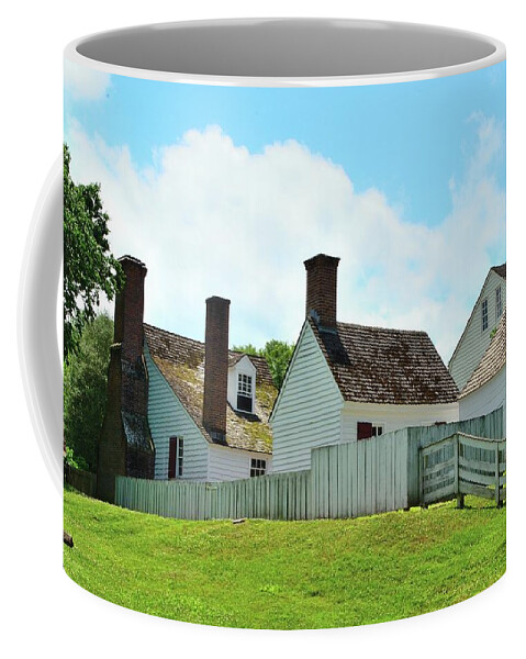 Colonial Coffee Mug featuring the photograph Backyard Colonial Dwellings by Richard Ortolano