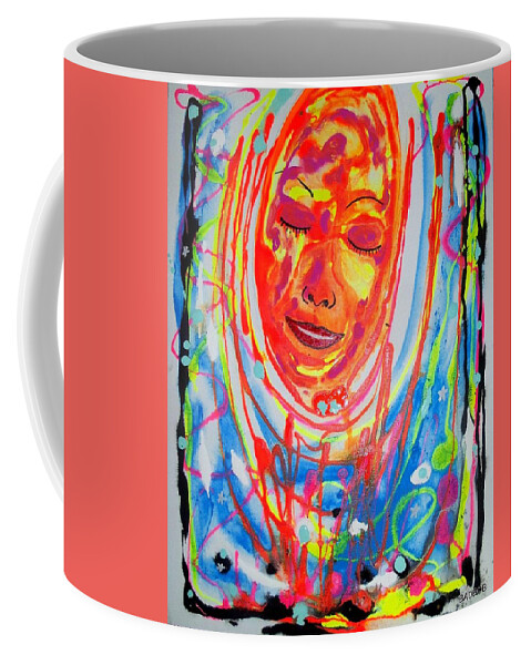 Dream Coffee Mug featuring the painting Baddreamgirl by Robert Francis