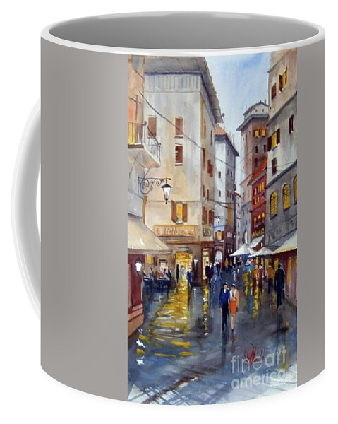 Paintings Coffee Mug featuring the painting Baffettos Rome by Gerald Miraldi